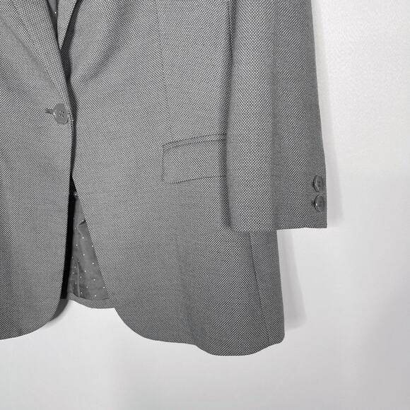 The Limited Large Gray 3/4 Sleeve Single Button Blazer Jacket Career Work Office - Picture 3 of 9